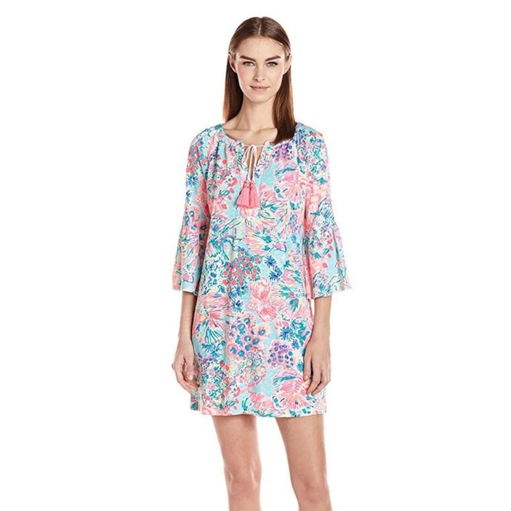 Lilly Pulitzer Pink and Blue Long Sleeve Dress